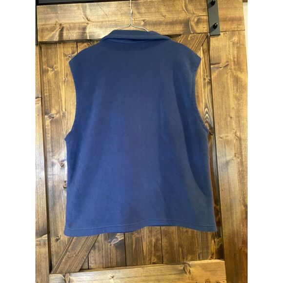 Columbia Fleece Jacket Vest Full Zip, Blue Size Large Adult Mens - Picture 3 of 6